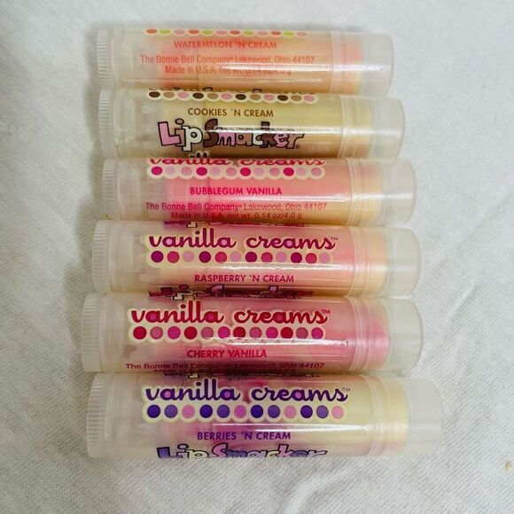 NEW Bonne Bell Lip Smackers Vanilla Creams Set Original Rare 6 Piece Complete - Picture 3 of 6